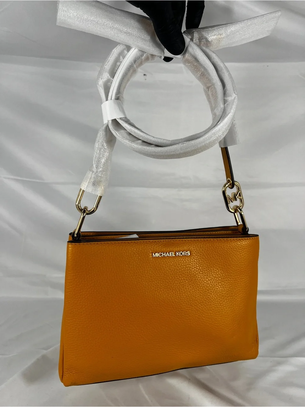Michael Kors Trisha Medium Triple Compartment Crossbody in Cider leather